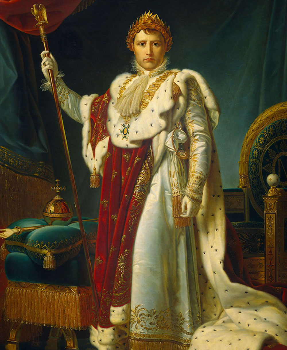 Portrait of Emperor Napoleon Bonaparte (1807), painted by Alexandre Benoit Jean Dufay.