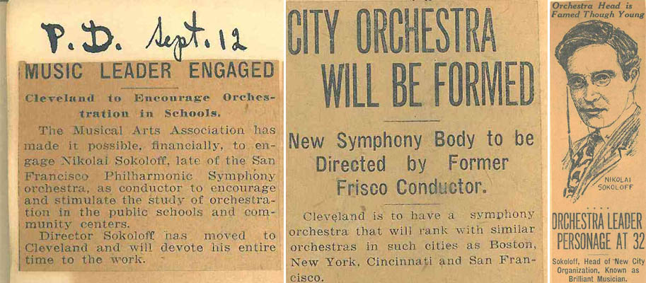 Newspaper clippings from The Plain Dealer