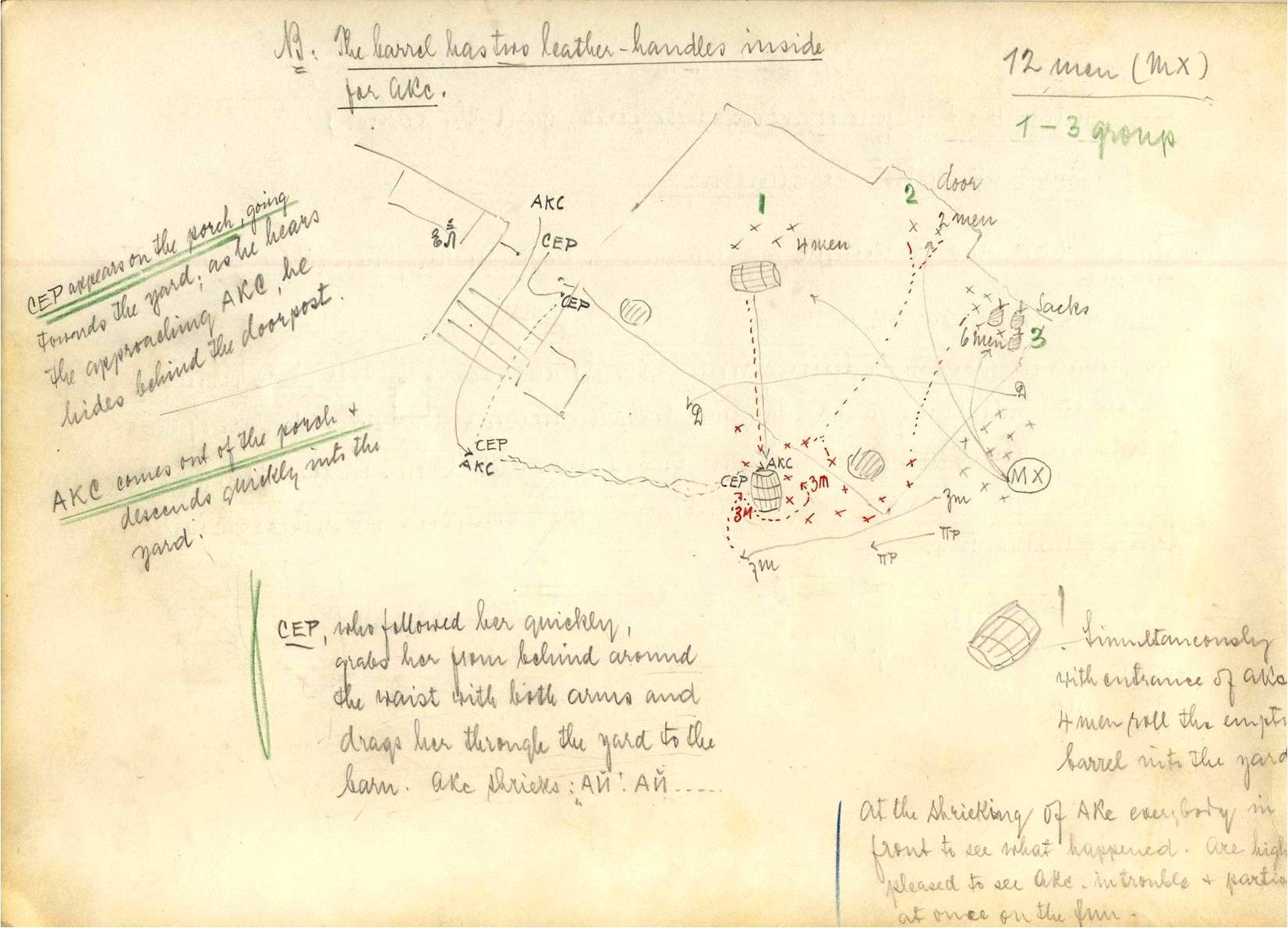 Excerpt from Rodzinski’s Lady Macbeth sketches, 1934.