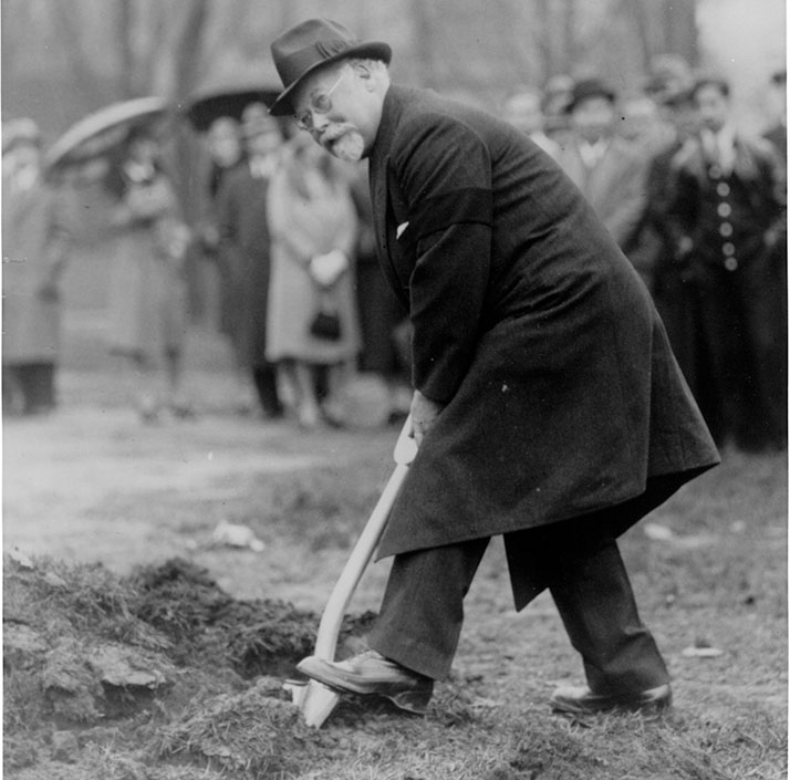 John L. Severance breaking ground.